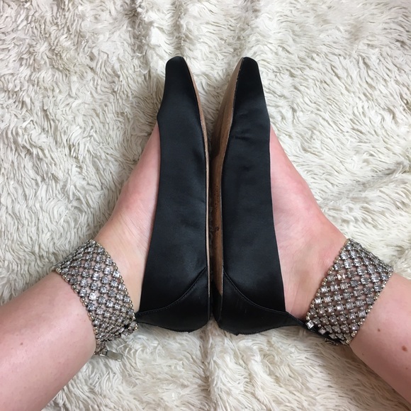 ZiGiny Hostile black flats faux diamond ankle band - Picture 8 of 13